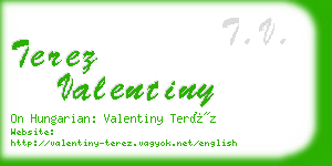 terez valentiny business card